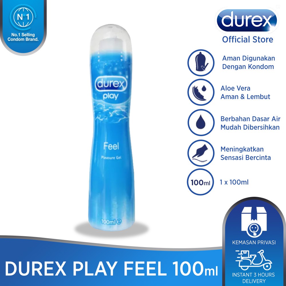 Durex Play Feel Lubricants 100 Ml Pelumas Seks Pria And Wanita Shopee 