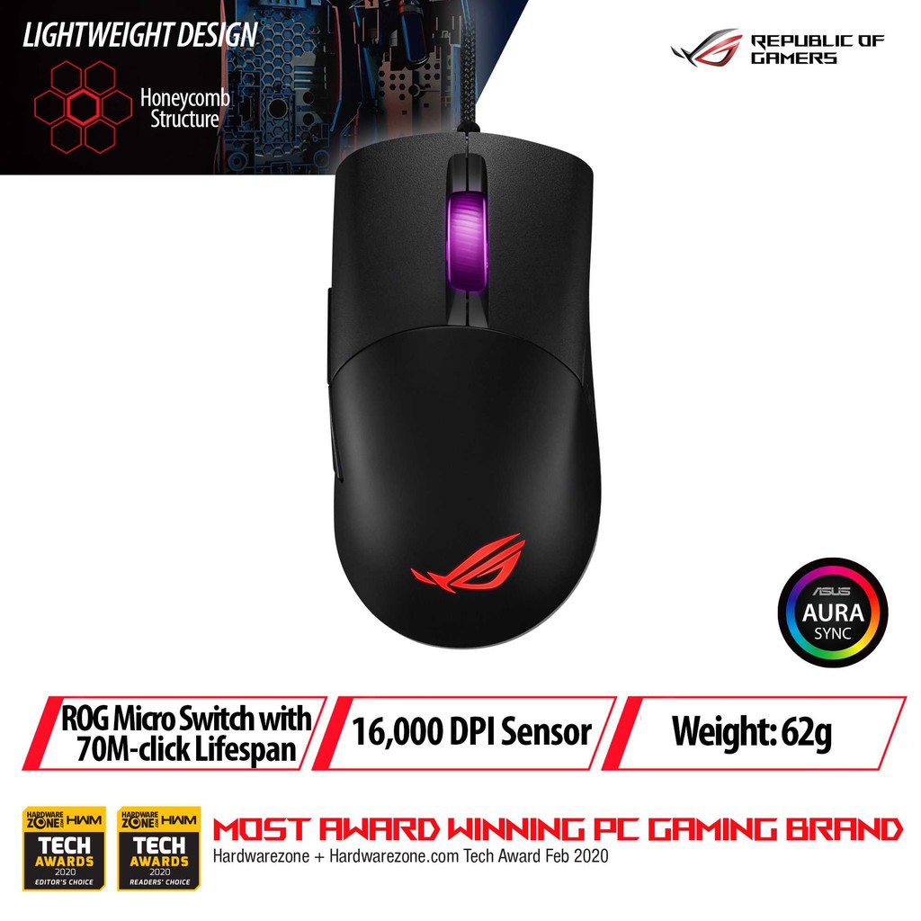 ASUS ROG KERIS - LIGHTWEIGHT FPS GAMING MOUSE P509