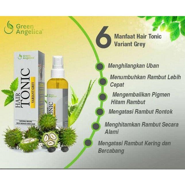 PENGHITAM UBAN ALAMI HAIR TONIC VARIANT GREY GREEN ANGELICA