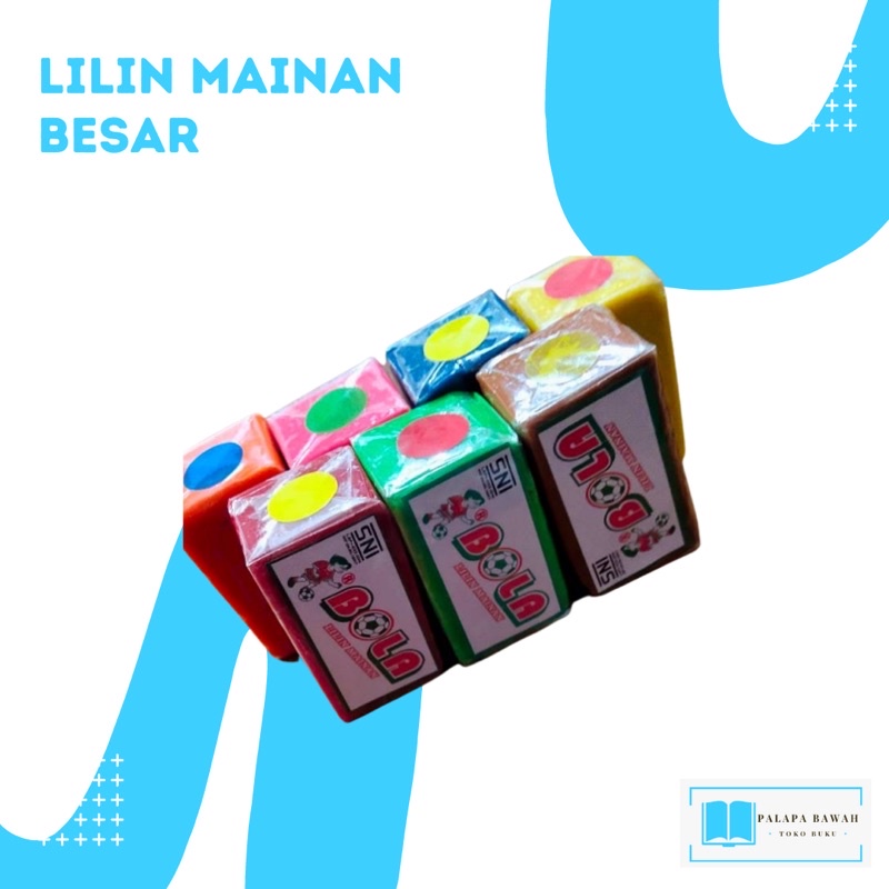 Plastisin Besar & Kecil / Lilin Mainan Edukasi Anak/ Plastisin Lilin Permainan / playdough (SNI AMAN