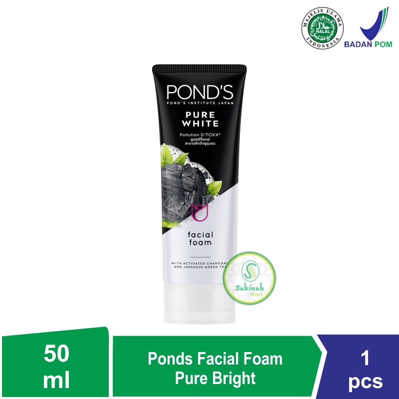 Ponds Facial Wash Pure Bright 50gr - Sabun Pembersih Muka