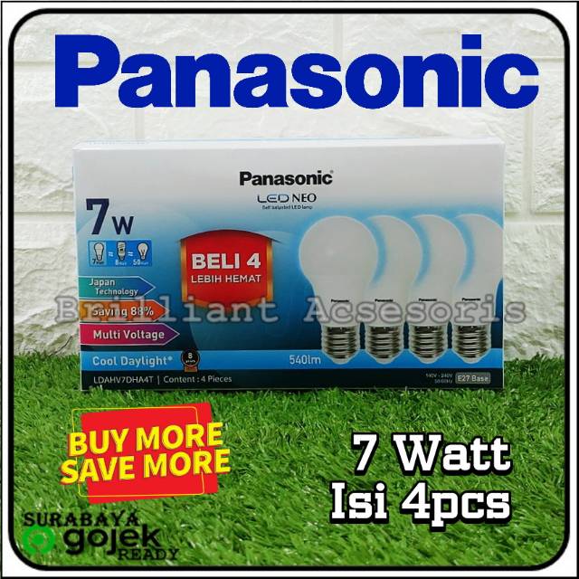 Lampu Rumah LED NEO PANASONIC White - Isi 4pc - Hemat Listrik dan Harga