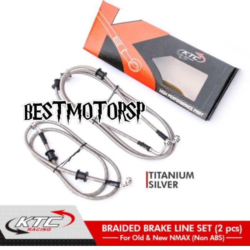 Selang Rem KTC Racing Set Depan Belakang Nmax Non ABS Brake Hose