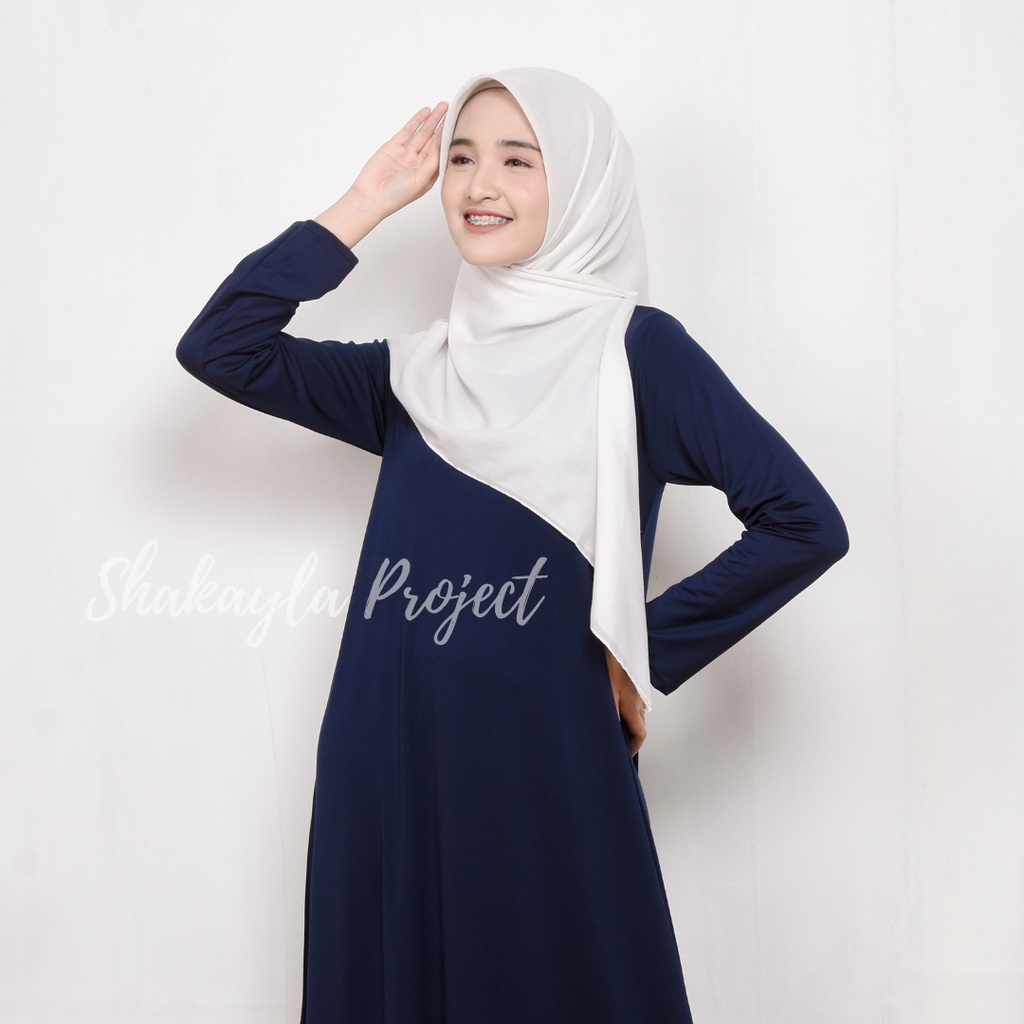 Inner Dress Bahan Jersey Spandex Lengan Panjang (Manset Gamis)