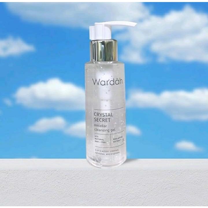 Wardah Crystal Secret Micellar Cleansing Gel 95 ml - Micellar untuk kulit berminyak - Micelar Putih White BPOM Facial Wash Sabun Cuci Muka Sabun Pembersih Pencuci Wajah Foam Cleanser Pemcuci Crystalure Kristallure Cristal Kristalure Cristallure Cristalure