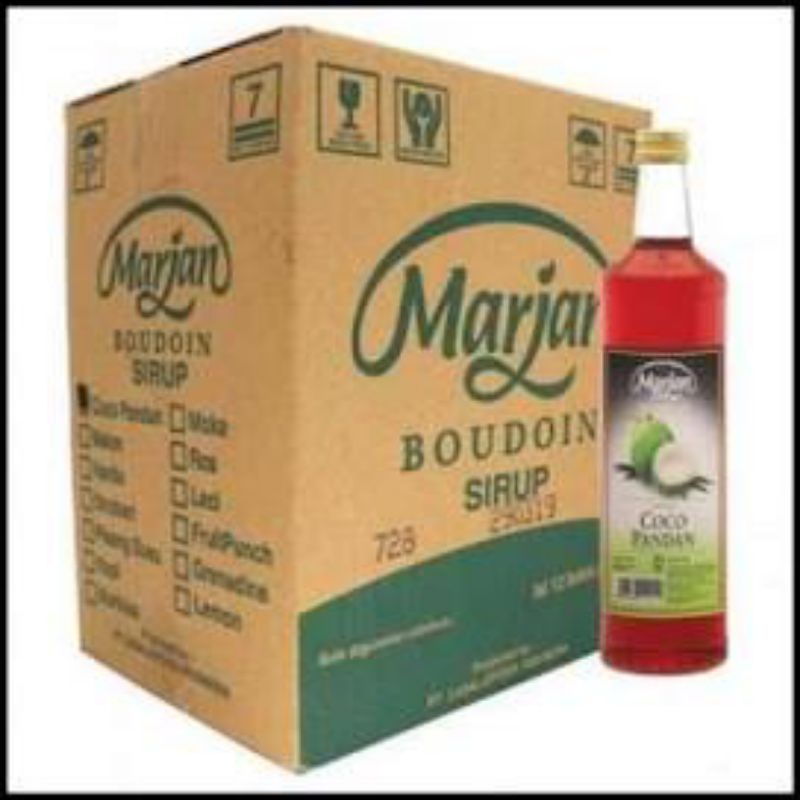 

Marjan Sirup Boudoin 1 dus (12btl) Cocopandan dan melon, Vanila