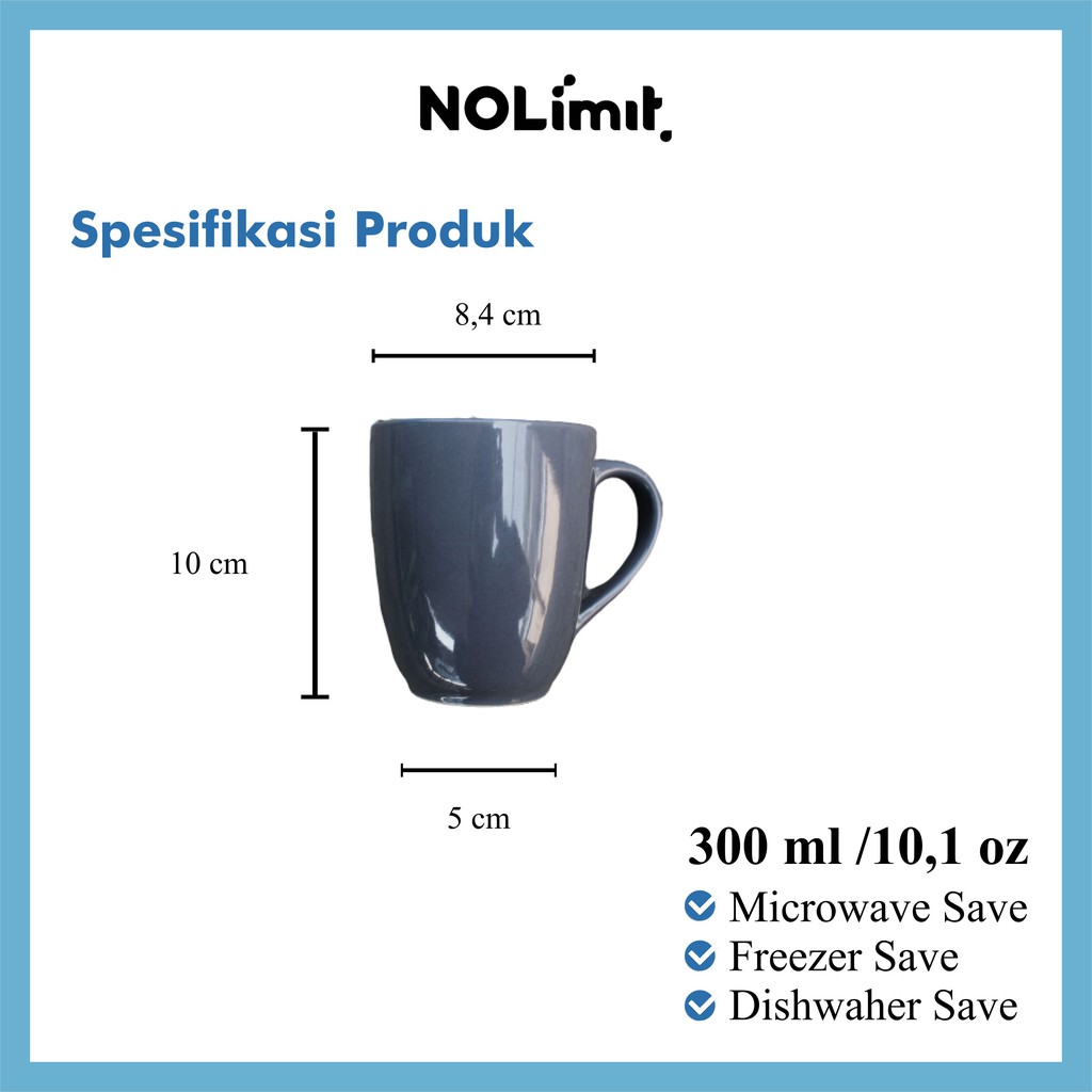 NOLIMIT GELAS ESTETIK MUG KERAMIK CANGKIR KOPI CORNING 300 ML COCOK UNTUK SOUVENIR DAN KADO