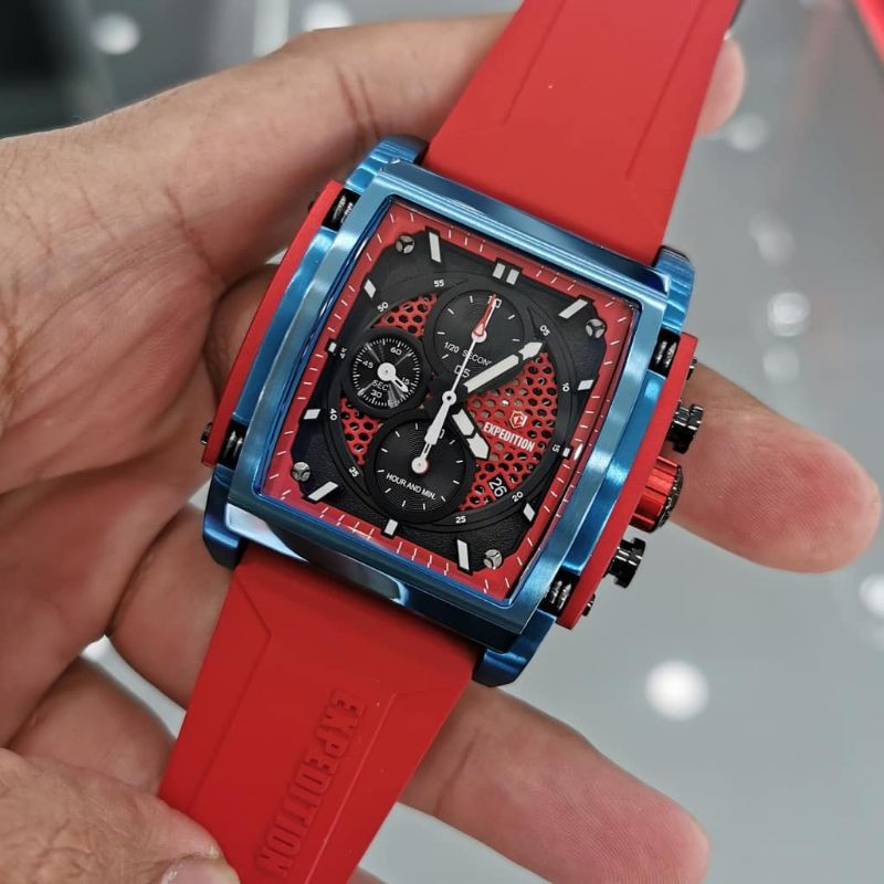 Jam Tangan Expedition E6798MC Red Avengers Original