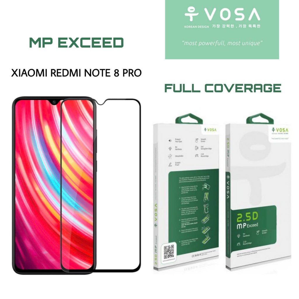 TEMPERED GLASS VOSA MP EXCEED XIAOMI REDMI NOTE 8 PRO note 8 pro