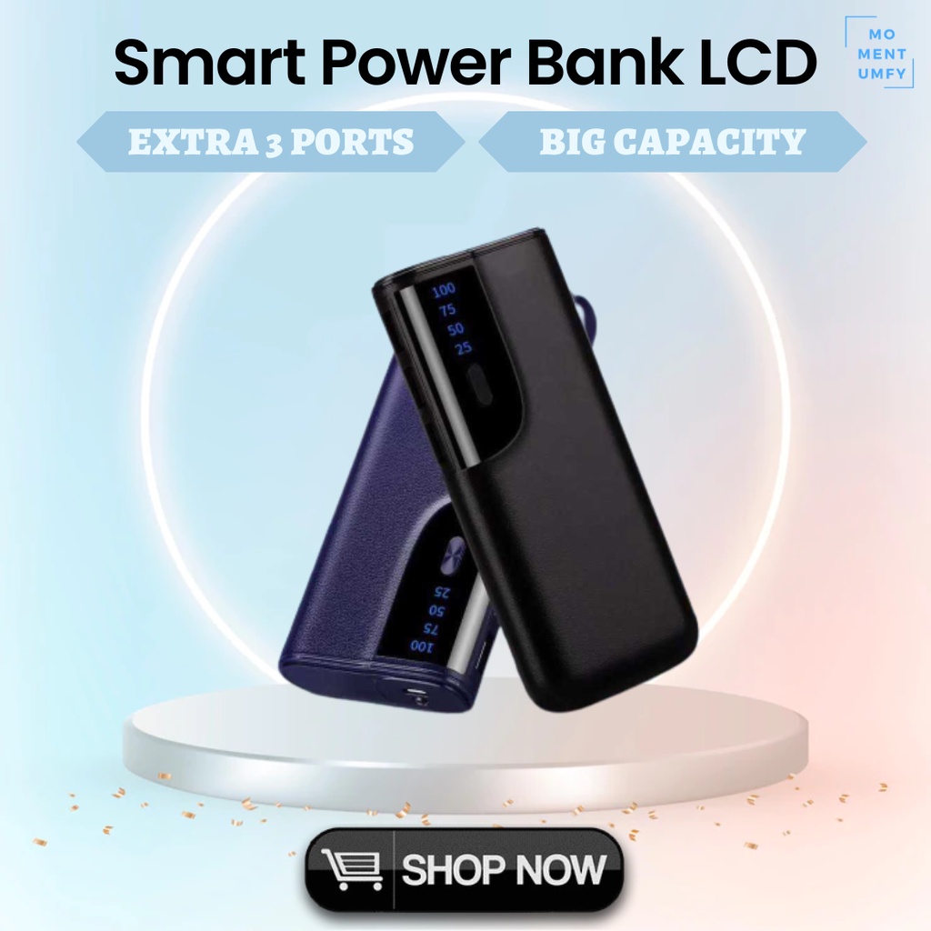 Trustfire Power Bank Powerbank Pengisi Daya Dual 3 USB Port 20000 mAh Lampu LED Keren Bagus Tahan La