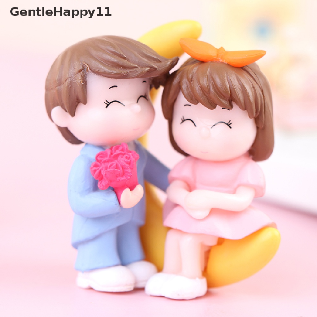 Gentlehappy Miniatur Pasangan Kekasih Romantis Untuk Dekorasi Pernikahan / Craft Diy