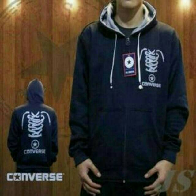 Jaket awwater converse allstar/hoodie pria