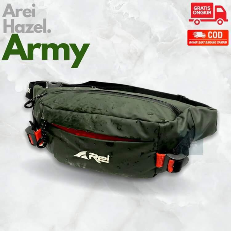 Tas Selempang Pria Waterproof Waist Bag Hezel Pria Anti Air Anti Sobek Arei