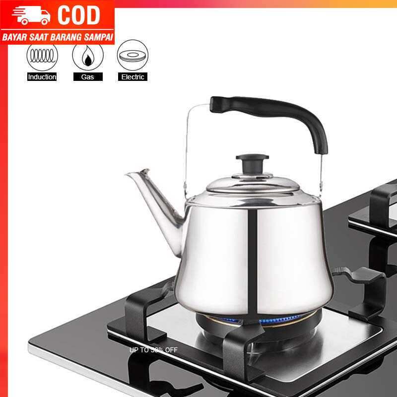 (10% BARANG ORI) Teko Air Water Kettle Stainless Steel 1 Liter - HS4061