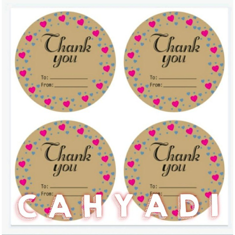 

Sticker Thank You uk. 2.5cm/1lbr/24 pcs