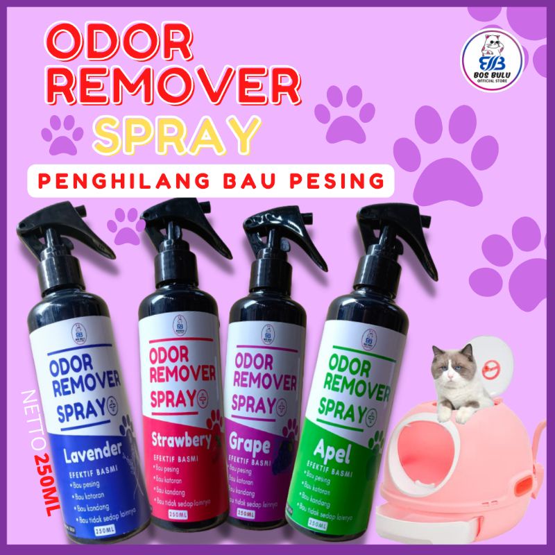 odor remover spray penghilang bau kotoran pipis urine kencing kucing 250ml