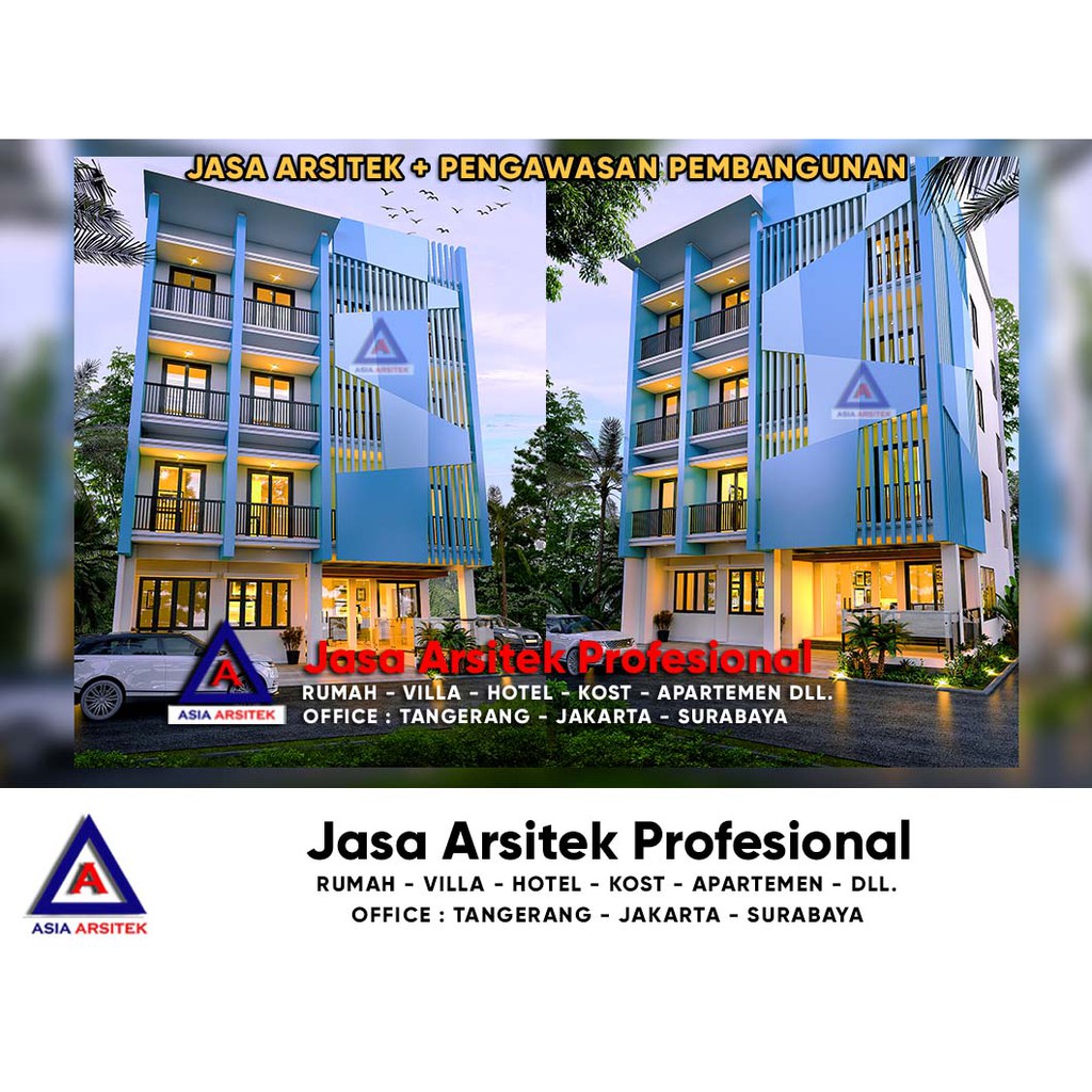 Jual Jasa Arsitek Desain Bangun Rumah Kost 4 Lantai Di BSD Tangerang Biaya Per Meter Indonesia Shopee Indonesia