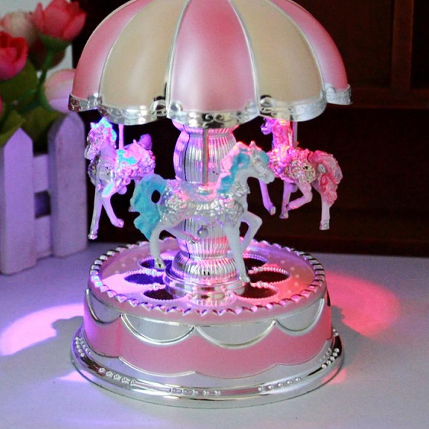 

New Kotak Musik Komedi Putar Carousel Merry-Go-Around Nostalgia Payung Music Box Kado Hadiah 빠
