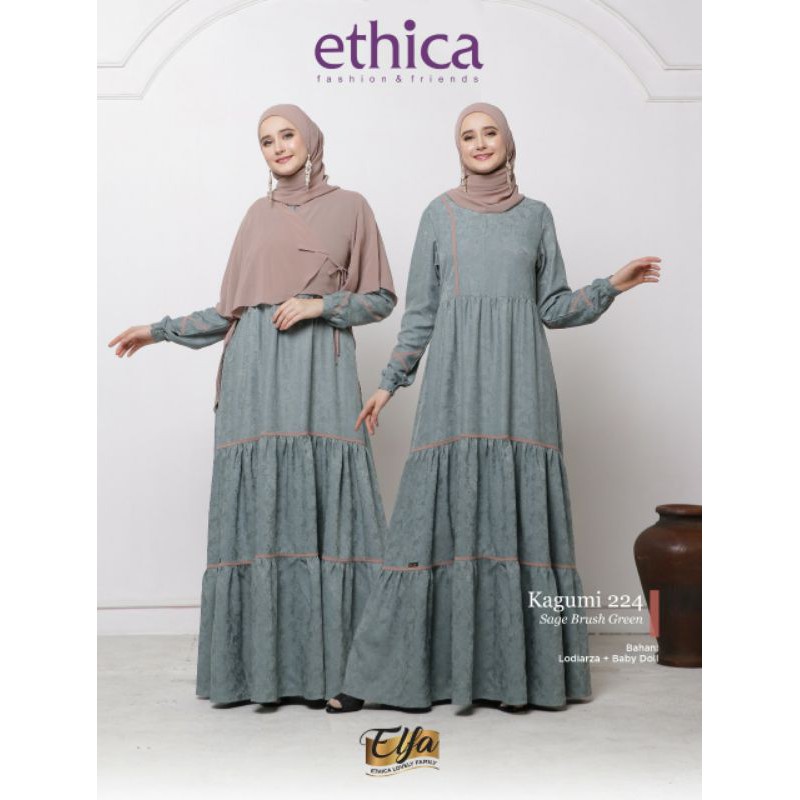 Sarimbit Ethica Elfa 221 Sage Brush Green - Kagumi 224 - Kahfi 180 - Kahfi kids 133 - Kagumi kids 98