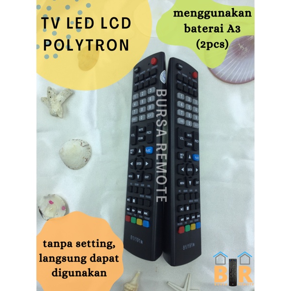 Remote TV Polytron Led 81|191 Cinemax Bazzoke XCel LED LCD Tanpa setting