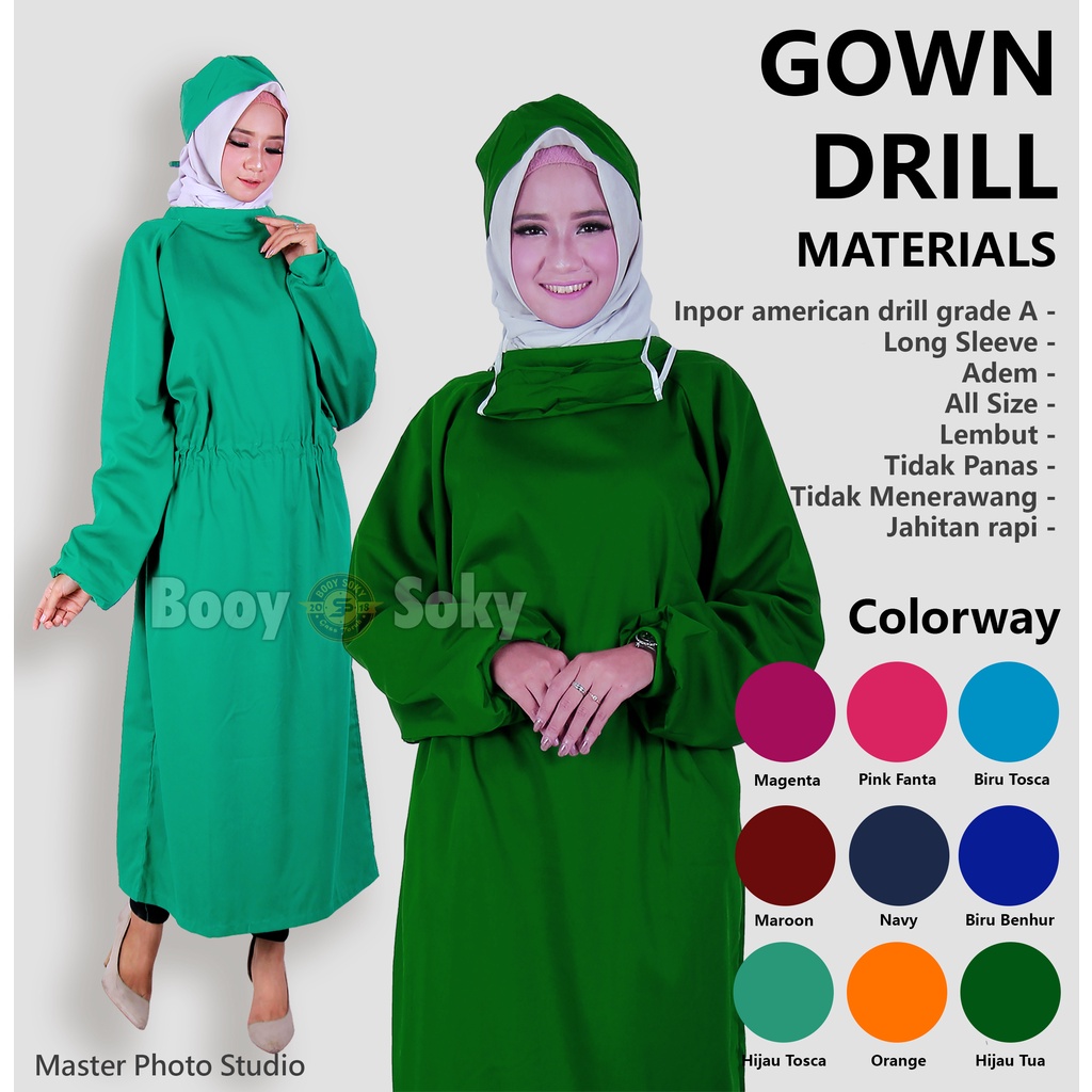 GOWN JUBAH OPERASI SURGICAL APD BAHAN AMERICAN DRILL GRADE A