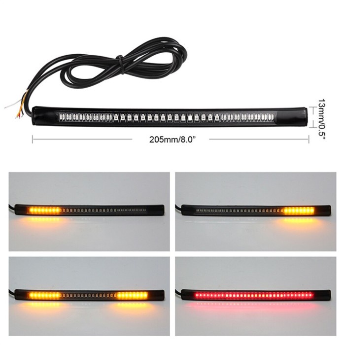 MOTOR-LAMPU- LAMPU LED STRIP FLEXIBLE REM STOP SEIN LED BRAKE LAMP FLEXIBLE 17 CM -LAMPU-MOTOR.