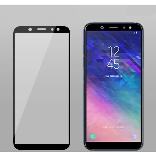 Full Cover Tempered Glass Warna 5D / 6D / 9D Samsung A8 starlite - Hitam/ Anti Gores/ tg