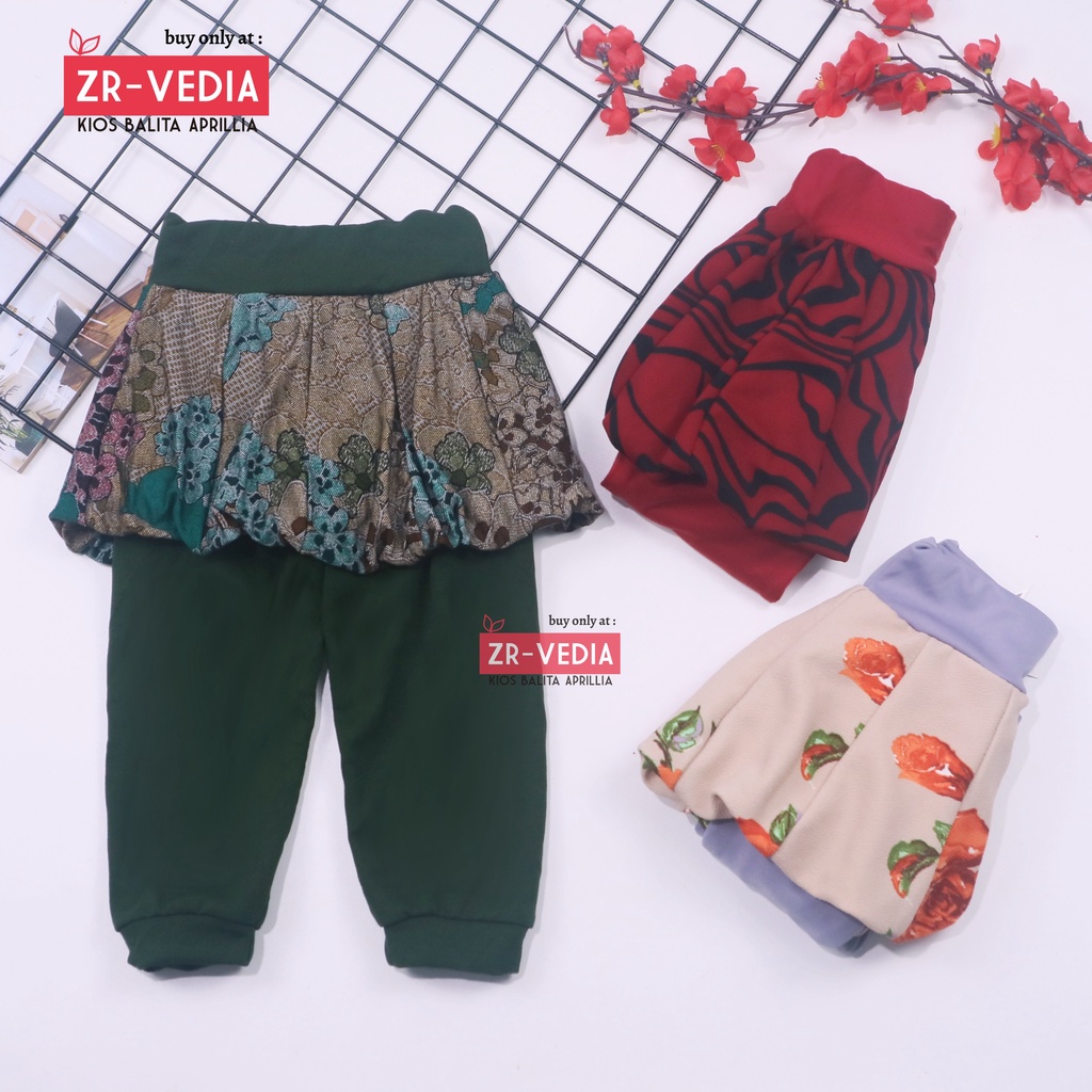 Legging Balloon Baby Girl 0-12 Bulan / Celana Rok Panjang - Baby Polos Motif - Pants Leging Kaos