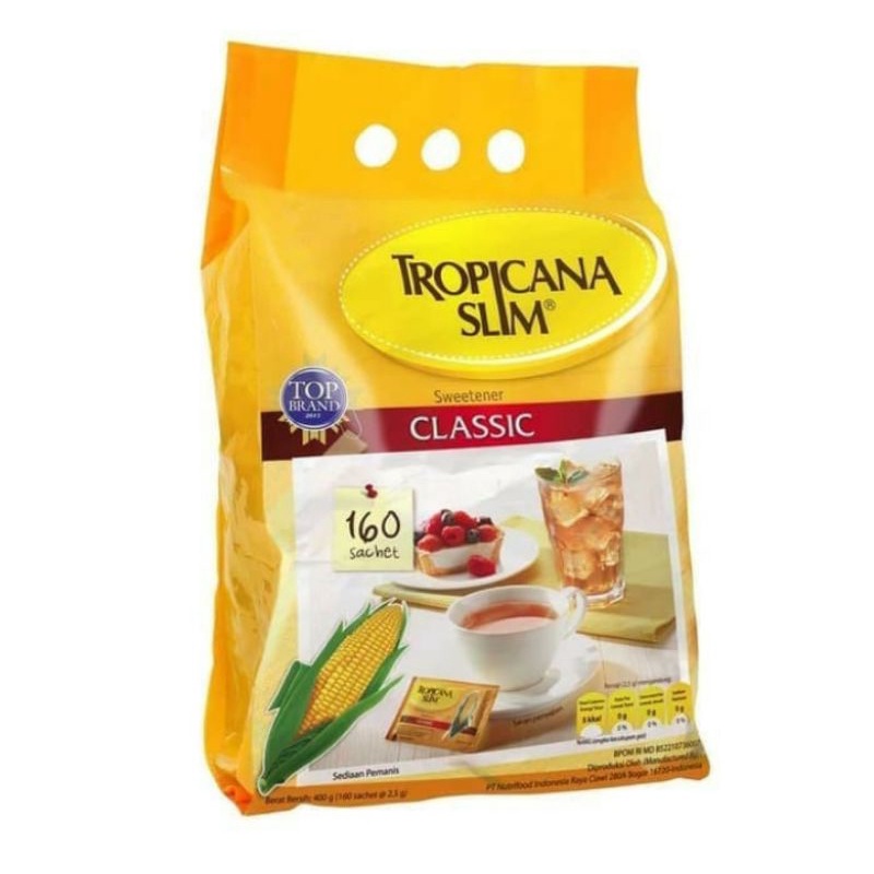 

Gula Tropicana Slim Classic Sweetener 160 Sachet