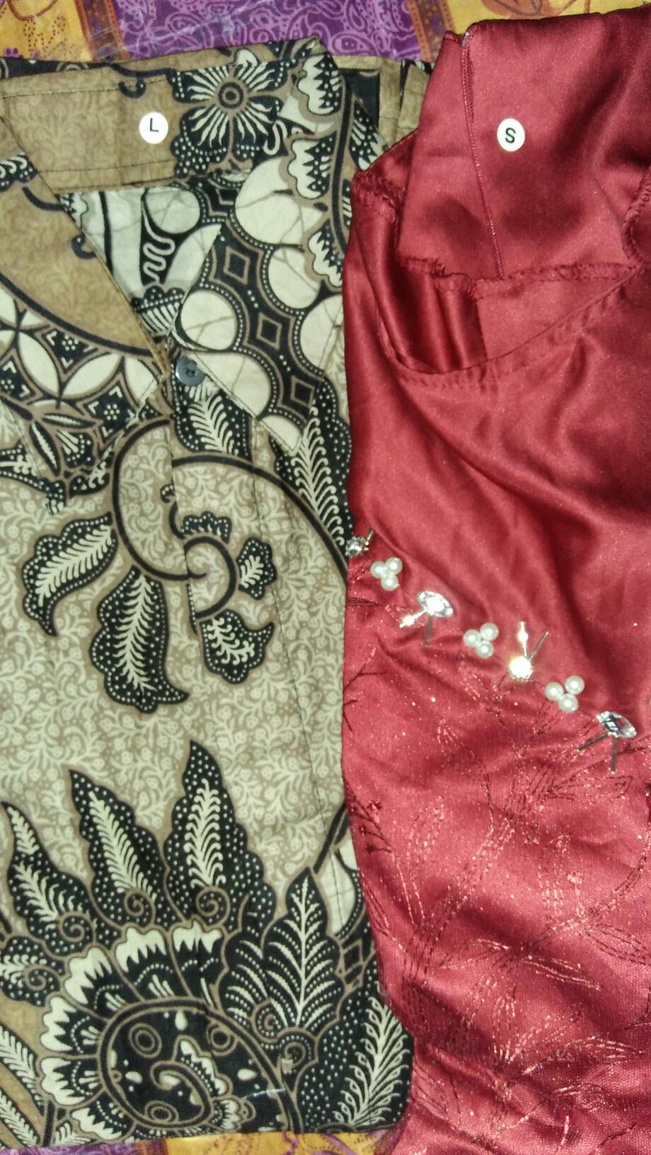 Kebaya Batik Couple Burkat Kondangan Brokat Tile Brukat Wisuda Set Kutu Baru Baju Lamaran Tunangan U