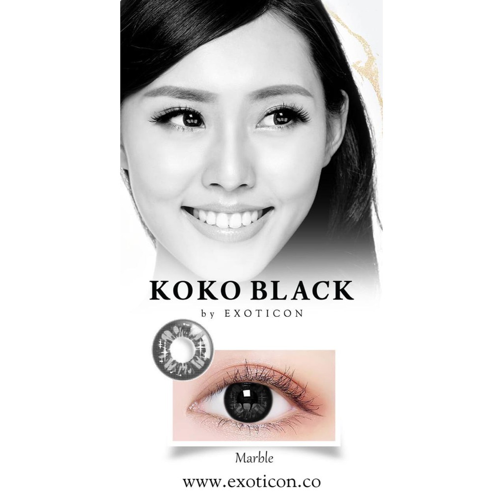 Softlens Koko Black By X2 / Softlense / Soflens + FREE LENSCASE