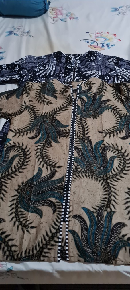 Tey-17 Batik Wanita Asj Sa Hrb026 Kenongo Kemeja Tosca Pendek