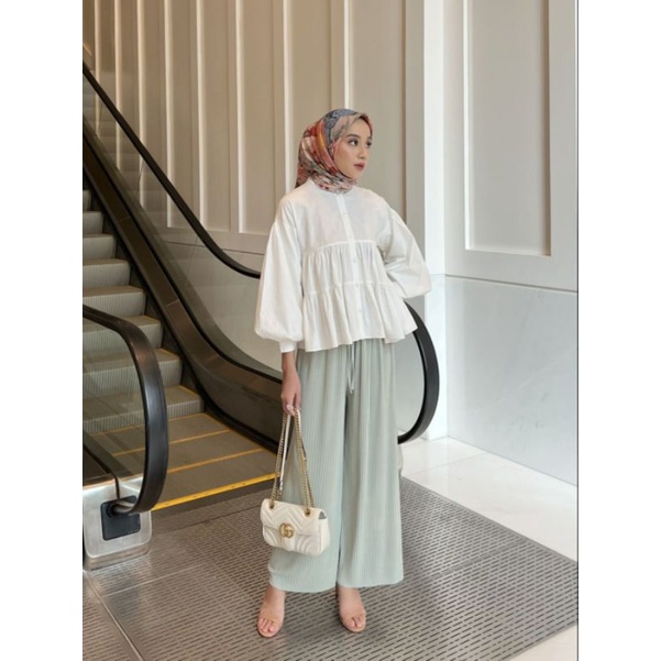 Eazy Plisket Pants by Gonegani Sage