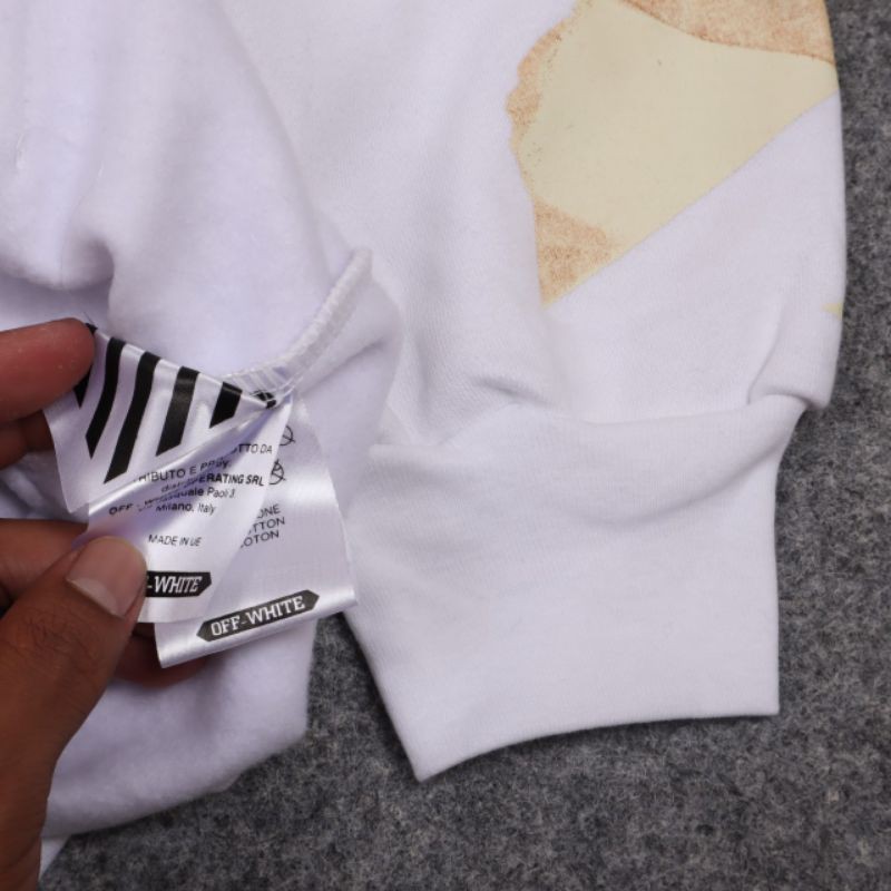 READY!!! SWEATER HOODIE OFF WHITE TAPE ARROW PREMIUM HIGHT QUALITY FULLTAG&amp; LEBEL