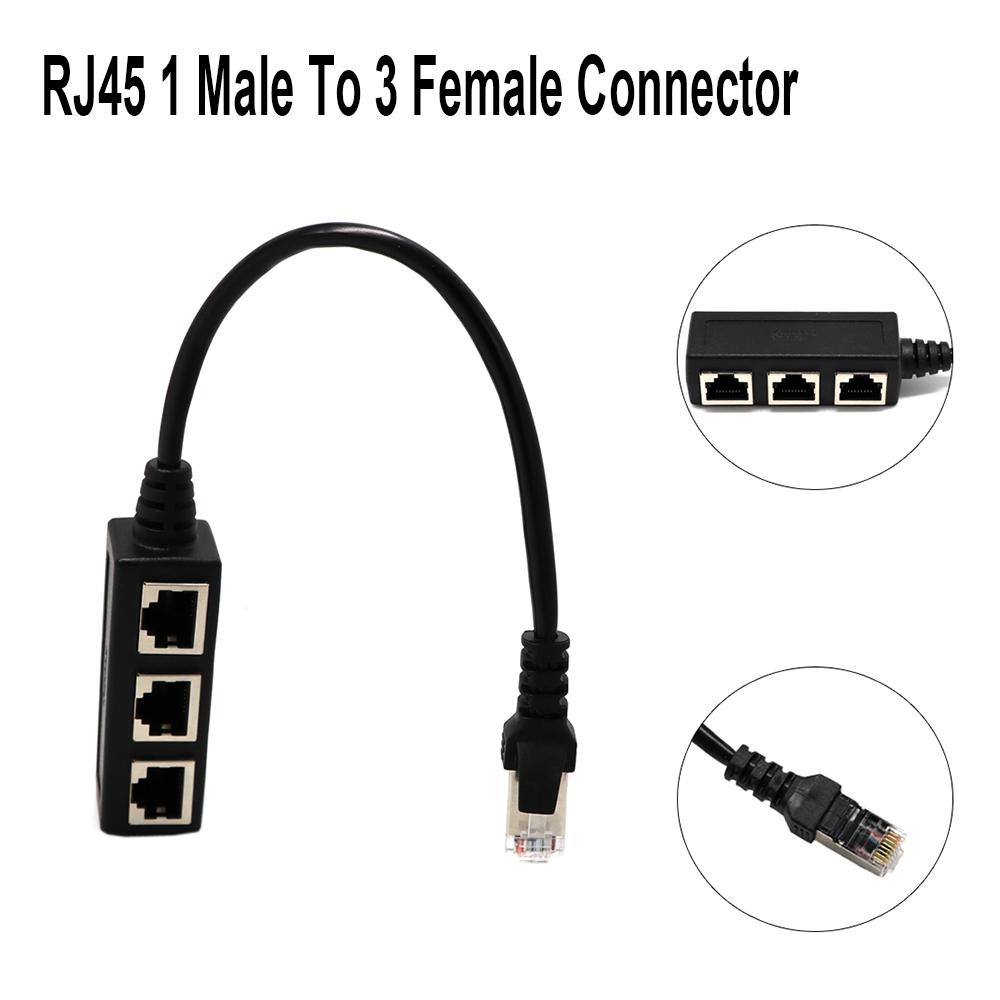 Adapter Kabel RJ45 Nanas Hitam Extension Splitter Eterna