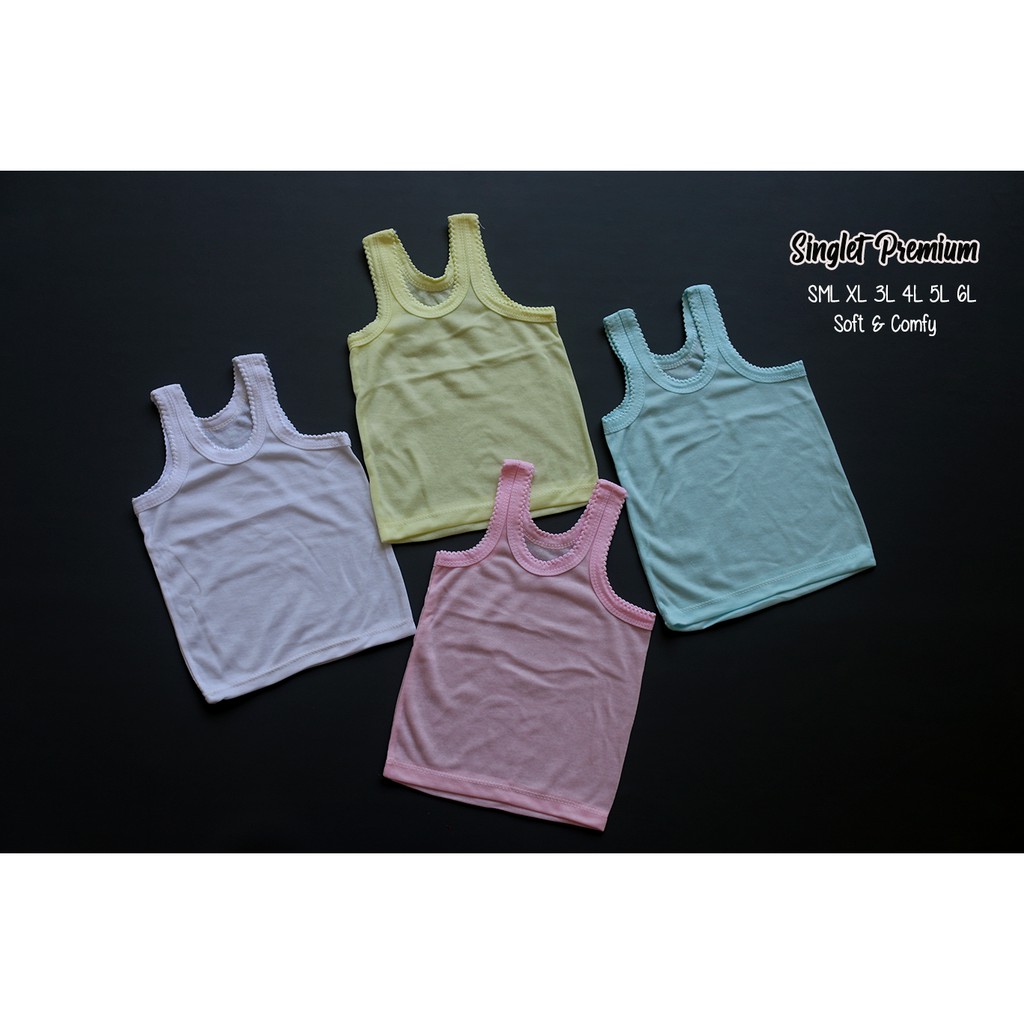 Singlet PREMIUM anak SML XL 3L 4L 5L 6L # Singlet Singlet bayi sampai remaja