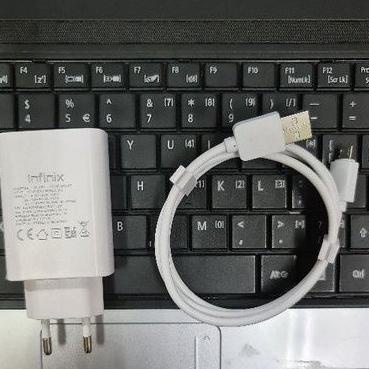 ㆊ Charger Infinix Flash Charging 33W 2in1 Micro USB / Type-C Qualcomm Quick Charger 3.0 LANGSUNG CHECKOUT 3298 ♛