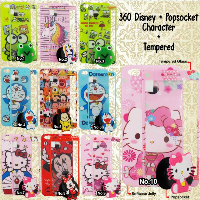 Jely case 360 + tempered glass + pop socket samsung a6 2018 new / a6 + 2018 new / j7 duo new