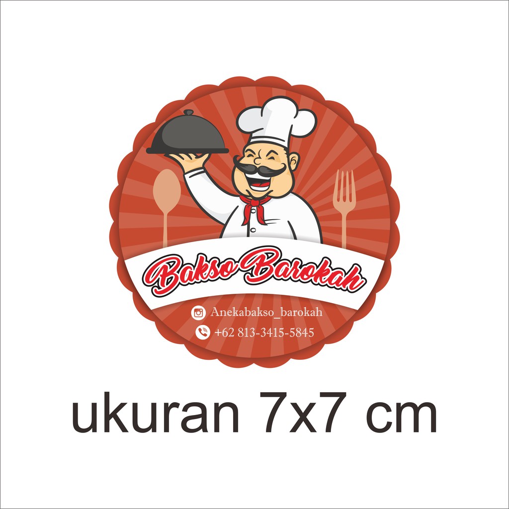 Sticker Label Kue/Produk/Merk Bijian Murah