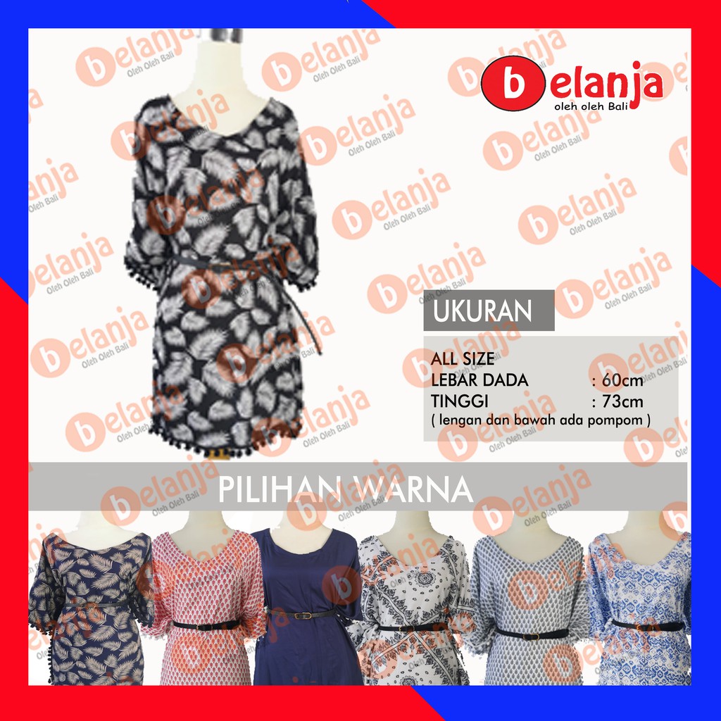 New Produk Minidress pompom oleh oleh bali