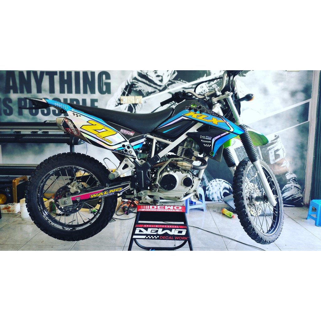decal klx OLD keren decal klx OLD simpel decal klx OLD gold decal klx supermoto