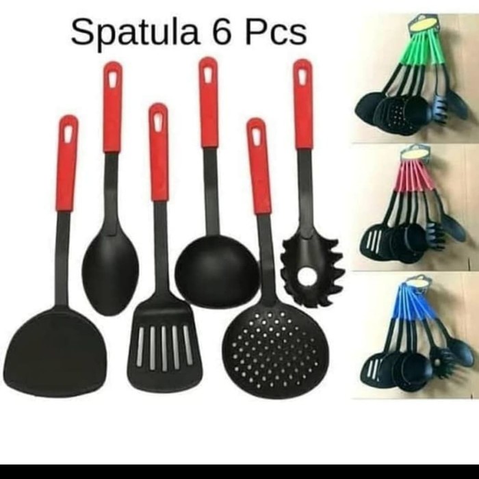 【GOGOMART】Spatula Alat Masak Set / Sutil Masak - Isi 6