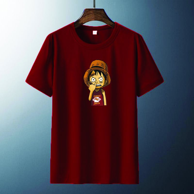 XOS - KAOS DISTRO KARAKTER LUFFY / SABLON DTF KUALITAS HD / KAOS LENGAN PENDEK TERBARU / KAOS UNISEX / BAJU OBLONG TANPA MERK / BISA COD / RACUN SHOPEE / VOUCHER / WELCOME DROPSHIPPER DAN RESSELER