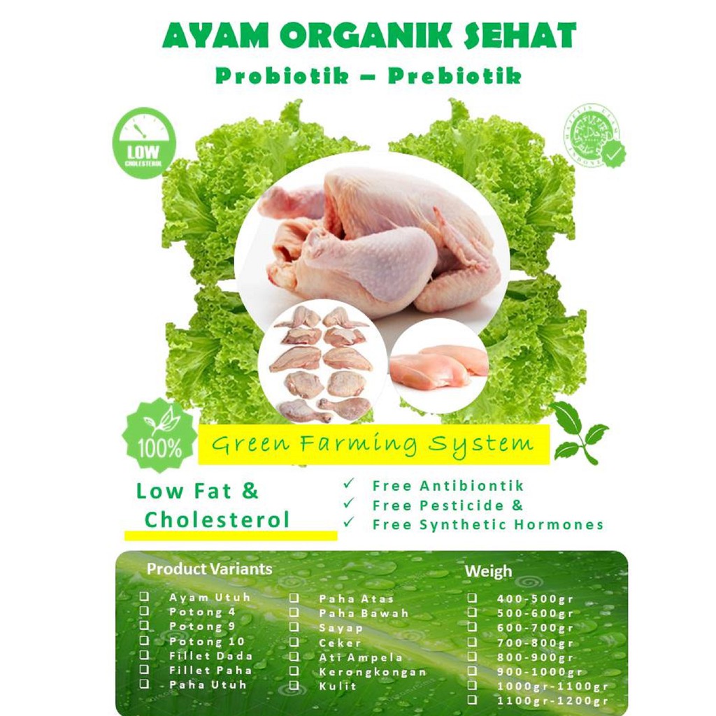 Sayap Ayam Organik Chicken Wings Ayam Probiotik Natural Ayam Herbal Shopee Indonesia