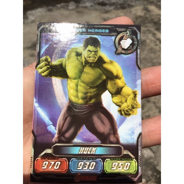 MARVEL CARD HULK SUPER HEROES AVENGERS