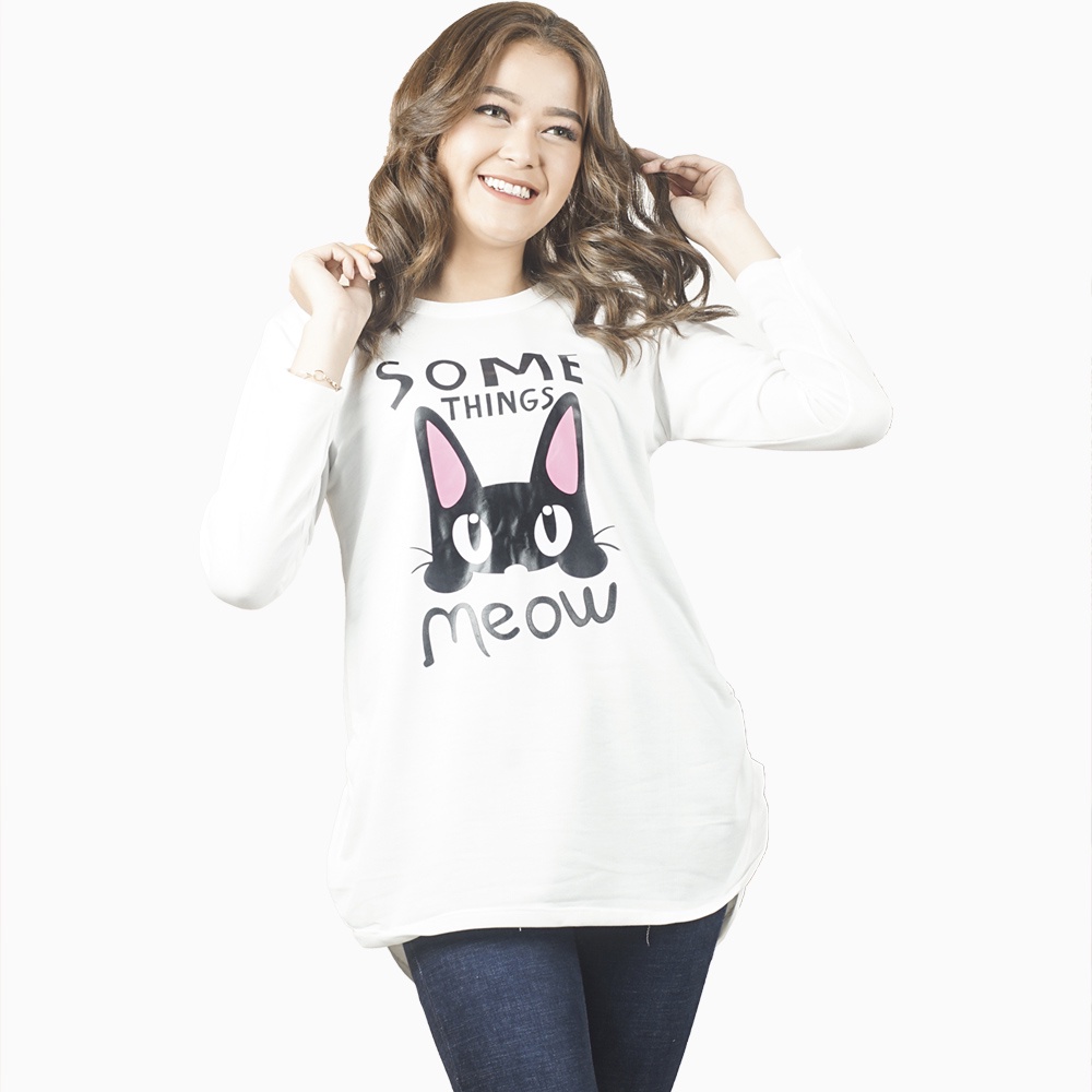 Kaos Tshirt Lengan panjang Wanita Gaya korea printing - XSHOP Haira