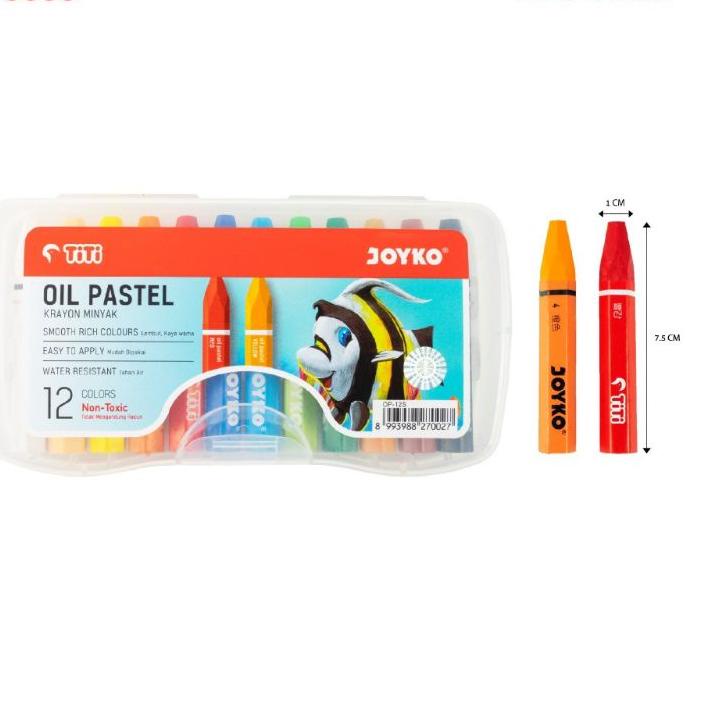 

Promo!!Crayon Joyko / Oil Pastel Joyko 12 warna / ( 1pak)