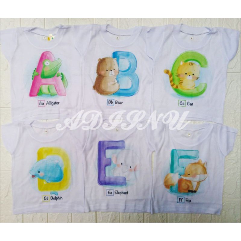 3pcs Kaos OBLONG Bayi Harian Stali PUTIH motiv