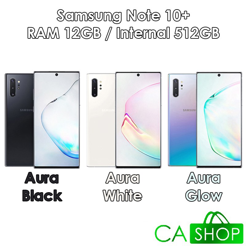 Samsung Galaxy Note 10 Plus 10+ N975F 512GB - Black / White / Glow - Baru NEW - Resmi SEIN