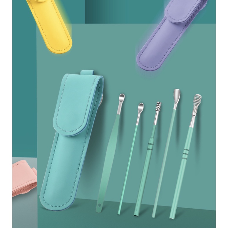 Alat Pembersih 6 pcs Ear Wax Picker Telinga Korek Kuping  Stainless KU028